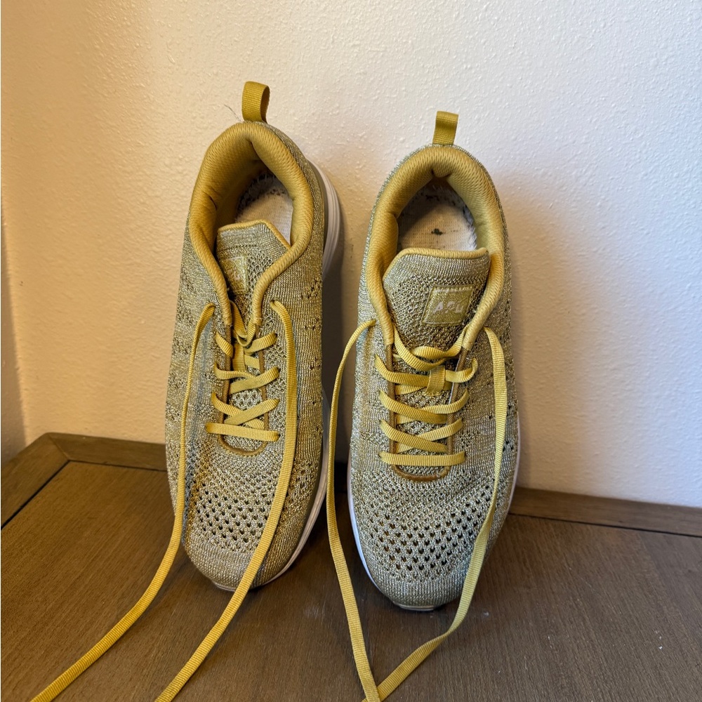 APL women’s size 11 gold athletic shoes. Used good condition - Picture 2 of 4